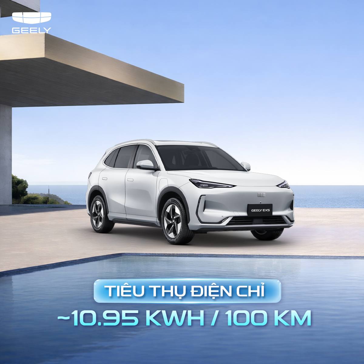 Geely EX5 tiết kiệm chi phí năng lượng xe điện Geely EX5 tại Việt Nam